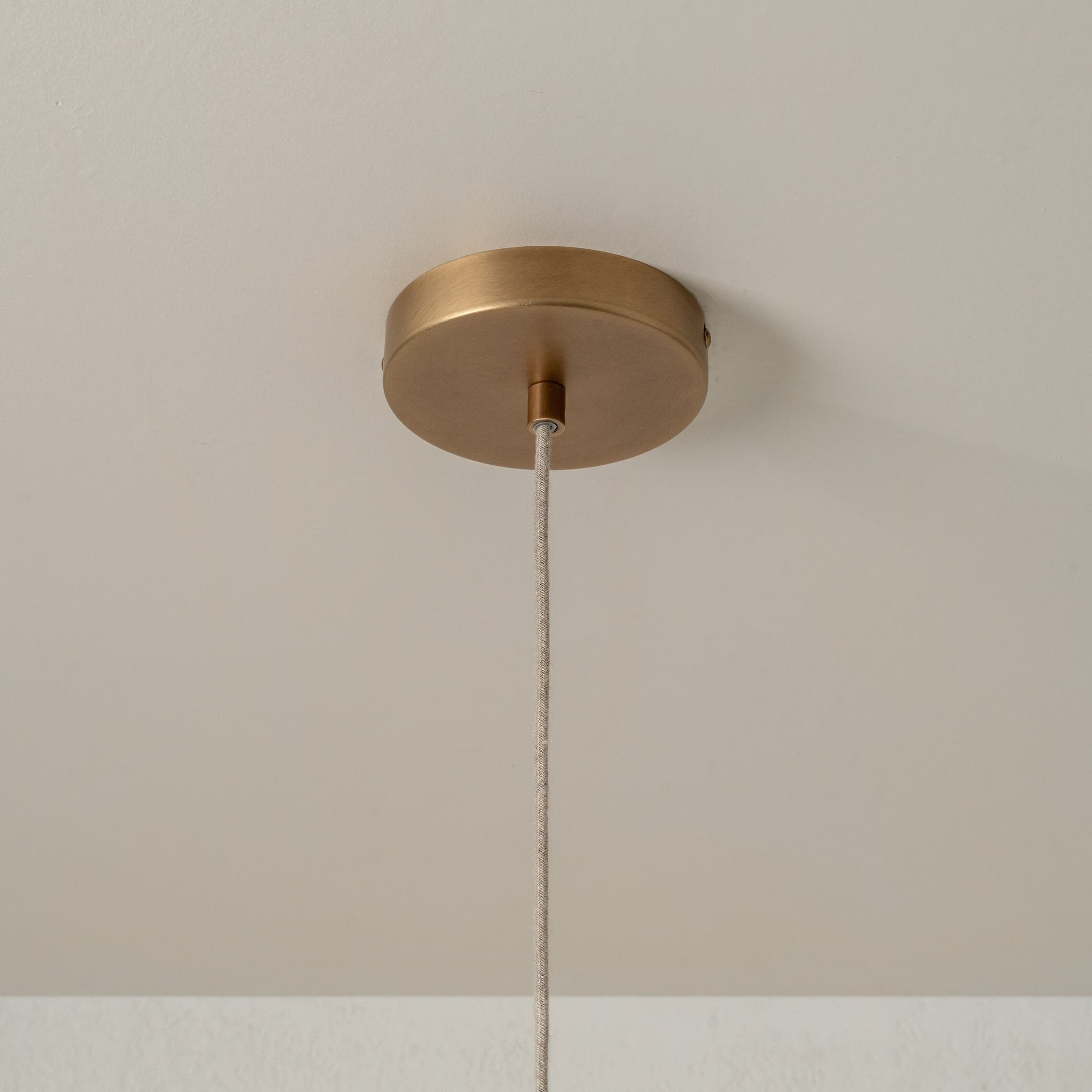 Blossine Linen Scalloped Pendant Light - Layered Shade and Metal Canopy Rustic to Modern