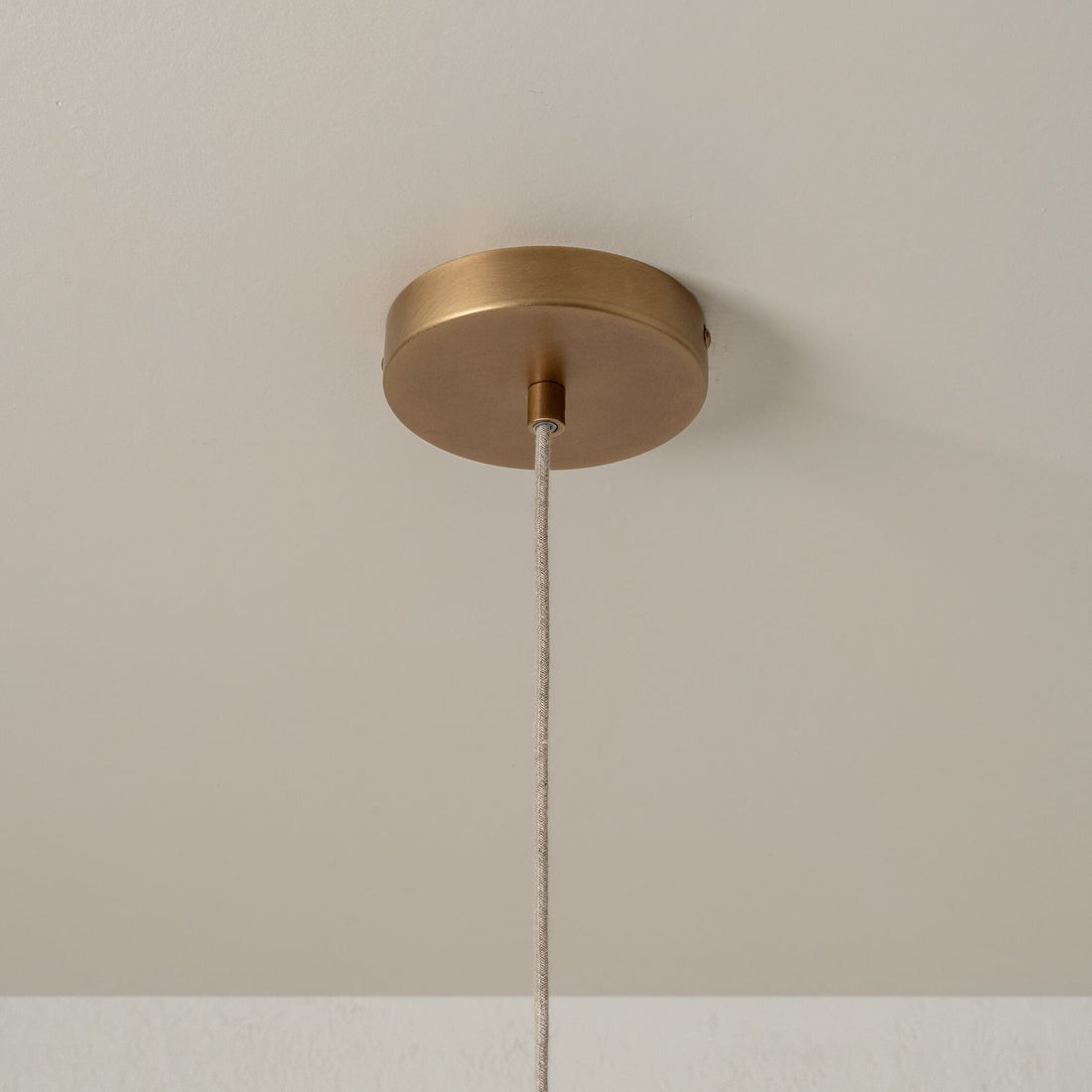 Blossine Linen Scalloped Pendant Light - Layered Shade and Metal Canopy Rustic to Modern