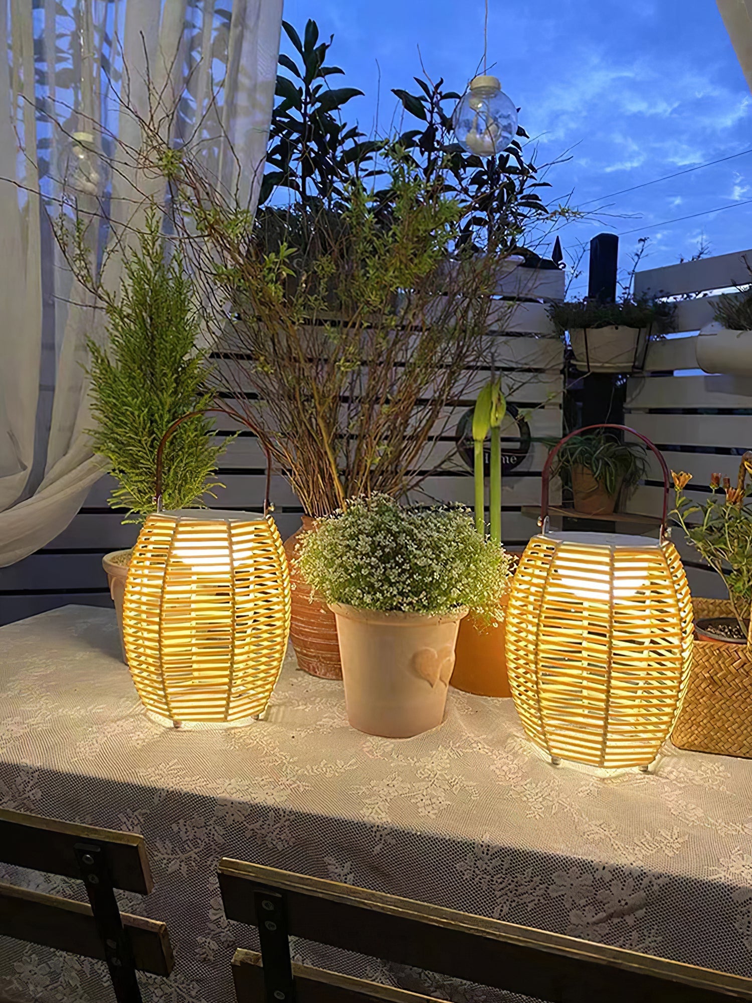 Laterne Tischlampe mit eingebautem Akku – tragbare Lampe für Schlafzimmer