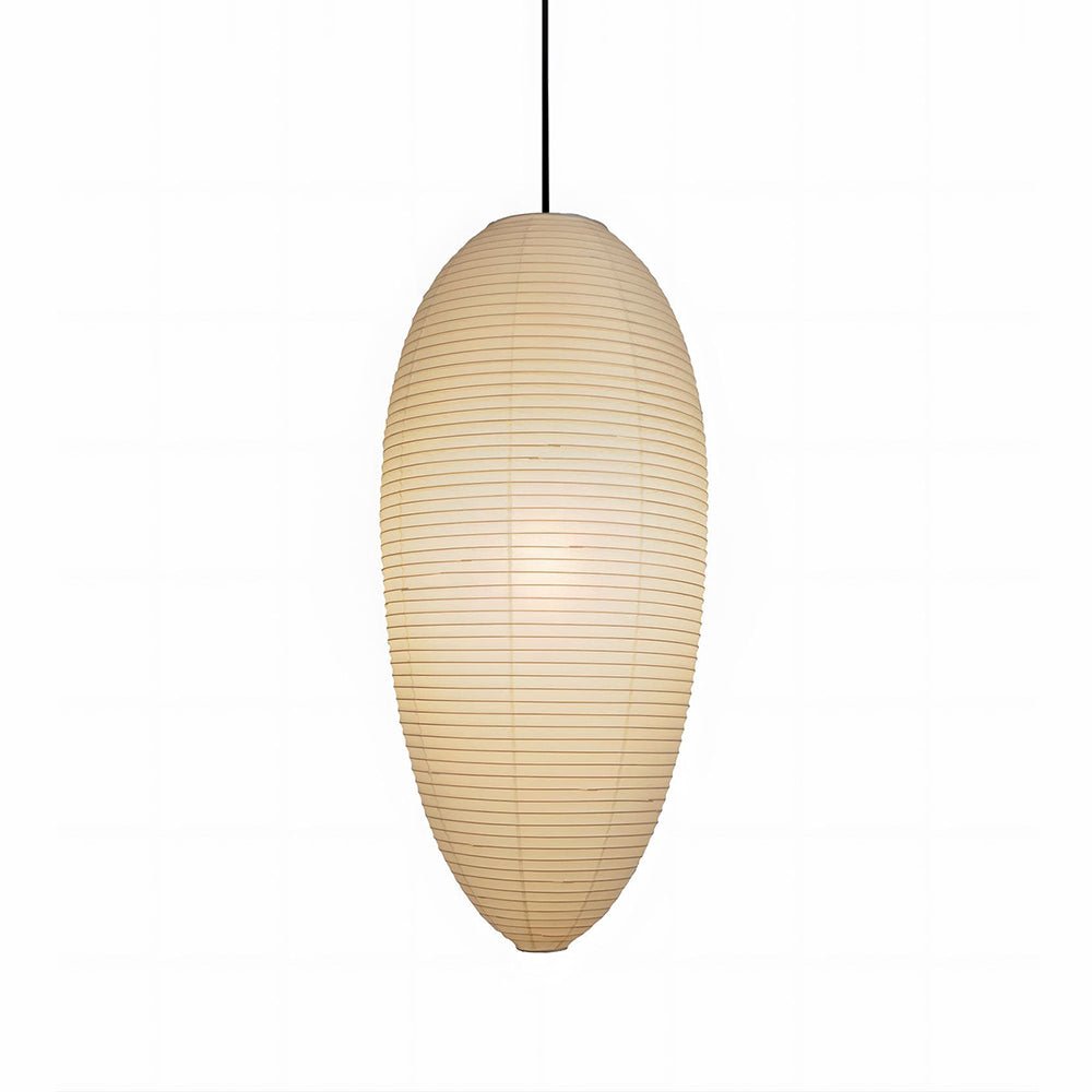 Washi Paper Pendant Lamp - Warm Chestnut Glow for Elegant Interiors