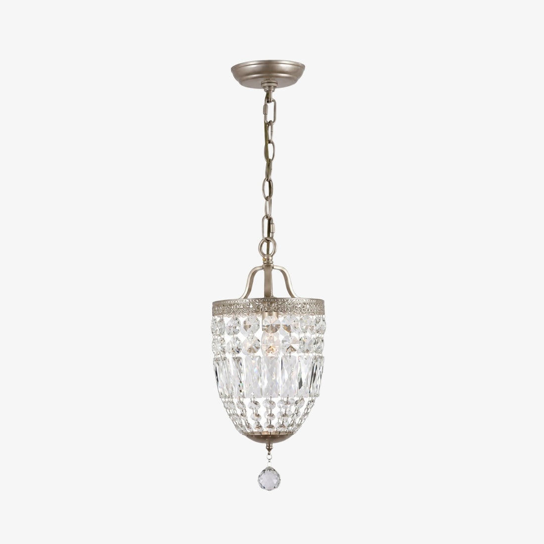 Faceted Crystal Cylinder Pendant Light
