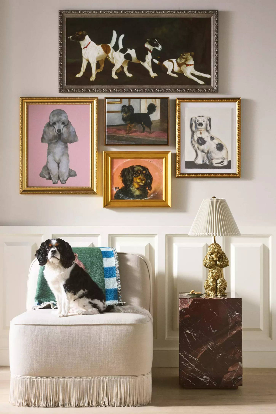 Pawdia Unique Table Lamp - Decorative Fabric Animal Bedside Lamp