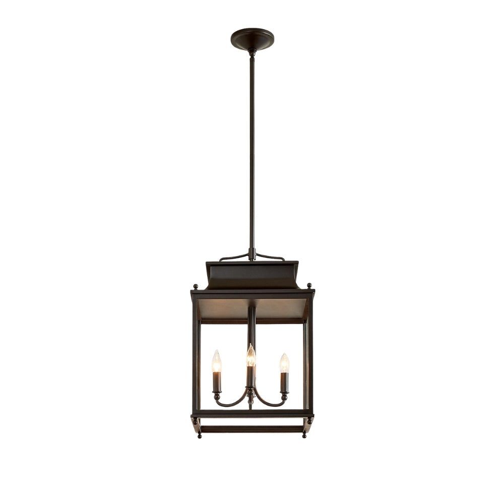 Yolvira Lantern Outdoor Pendant Light - Metal Modern Light for Porch
