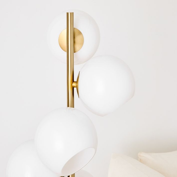 Brina Glass Multi-Light Floor Lamp - Modern Standing Light with Elegance