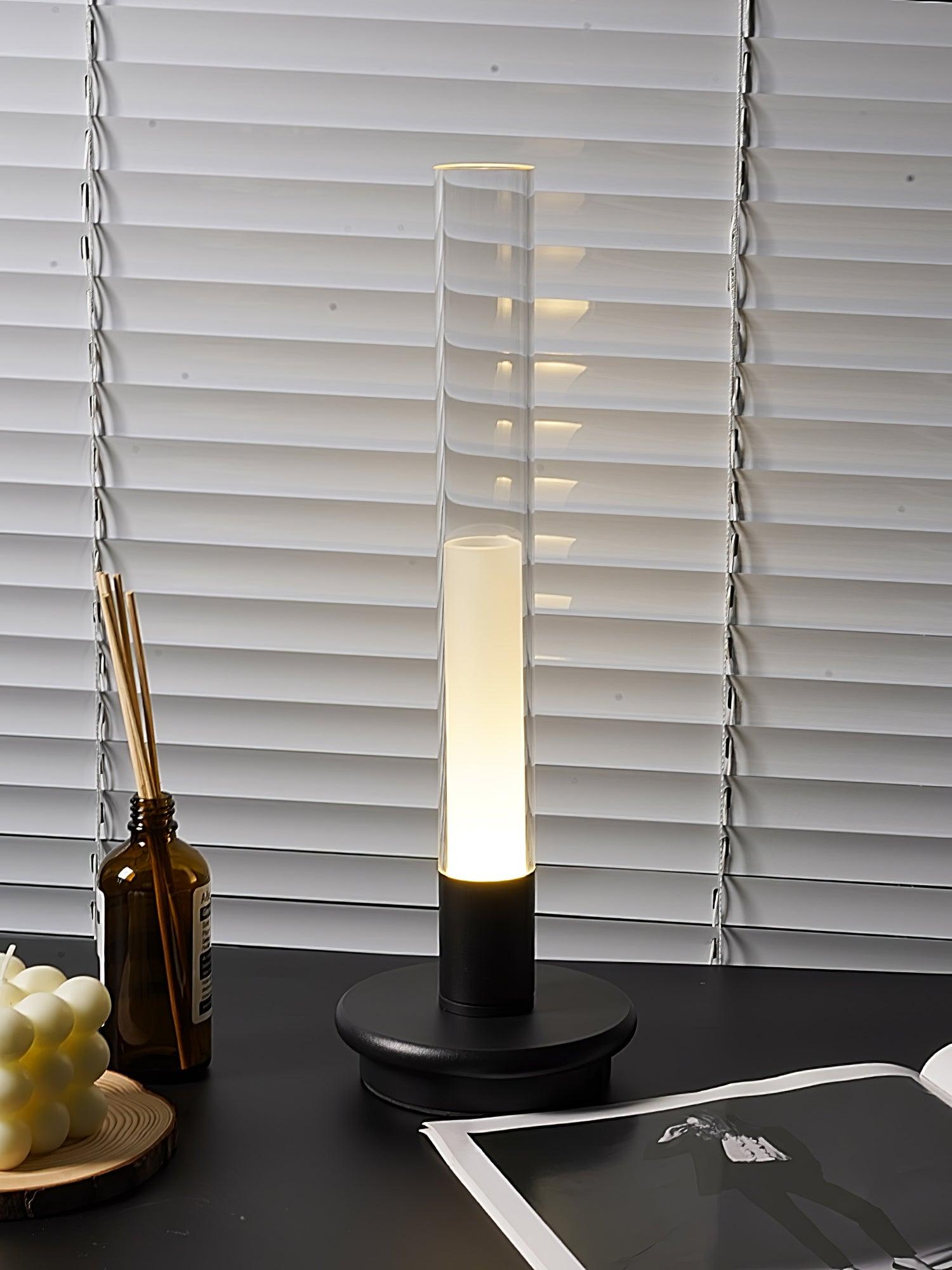 Column Built-in Battery Table Lamp - Indoor Table Lamp Touch Control