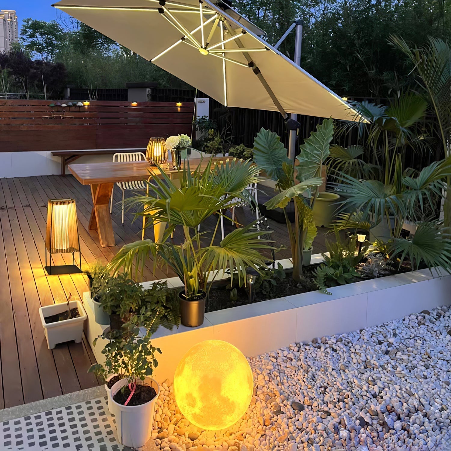 Plastic Rattan Outdoor Post Light - Solar Post Lamp Ideal