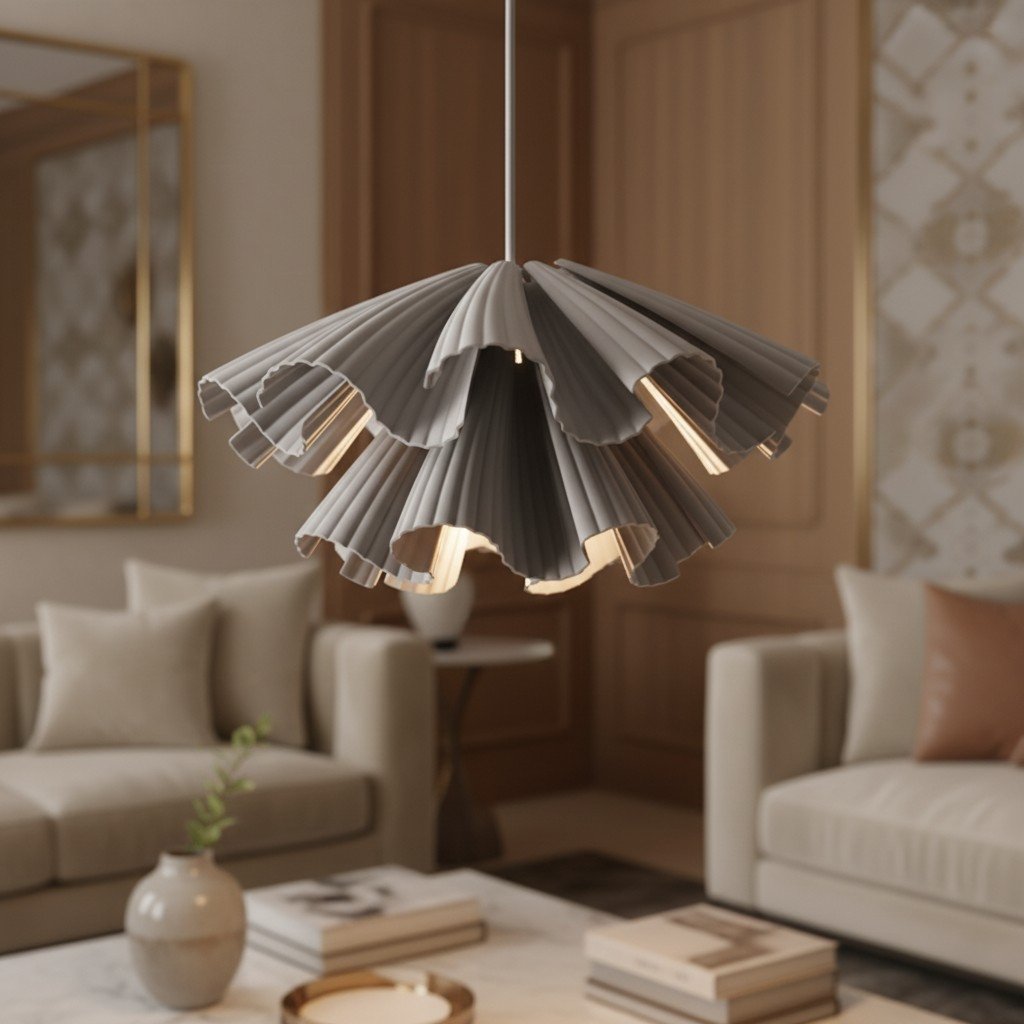 Elora Plastic Pendant Lamp – Lightweight Modern Design for Bedrooms or Living Rooms