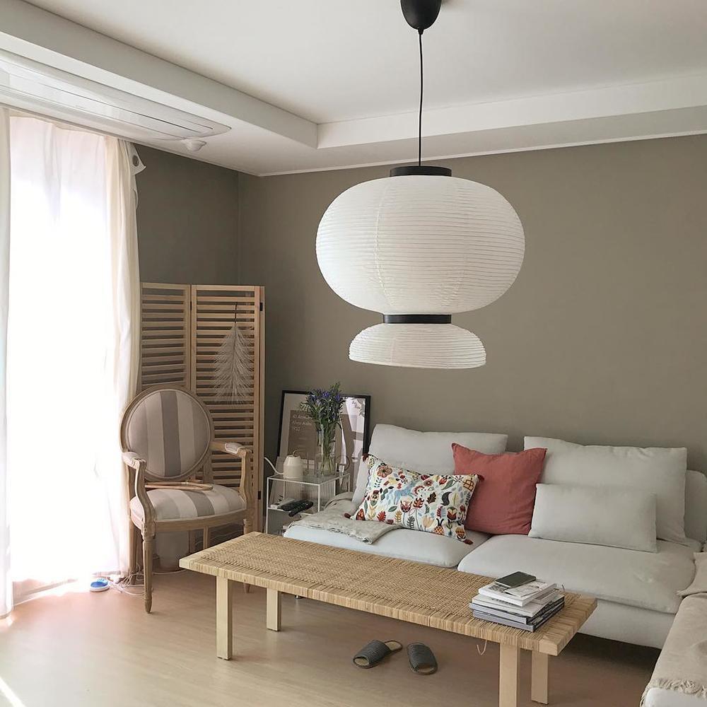 Modern Pendant Swag Lamp - Rice Paper Lamp for Bedroom