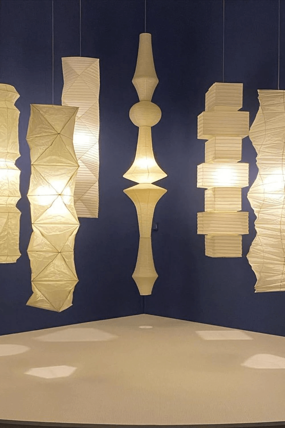 Washi-Papier-Pendelleuchte – runder Schirm für gemütliche, moderne Innenräume