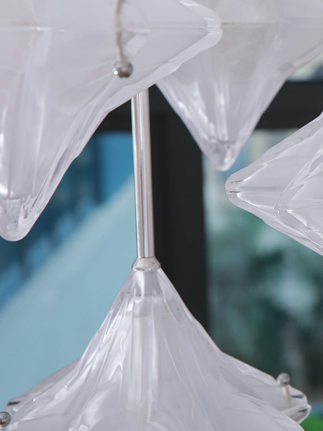 Art Deco Astris Elara Star Pendant Light - Frosted Glass Pendant with Geometric Style