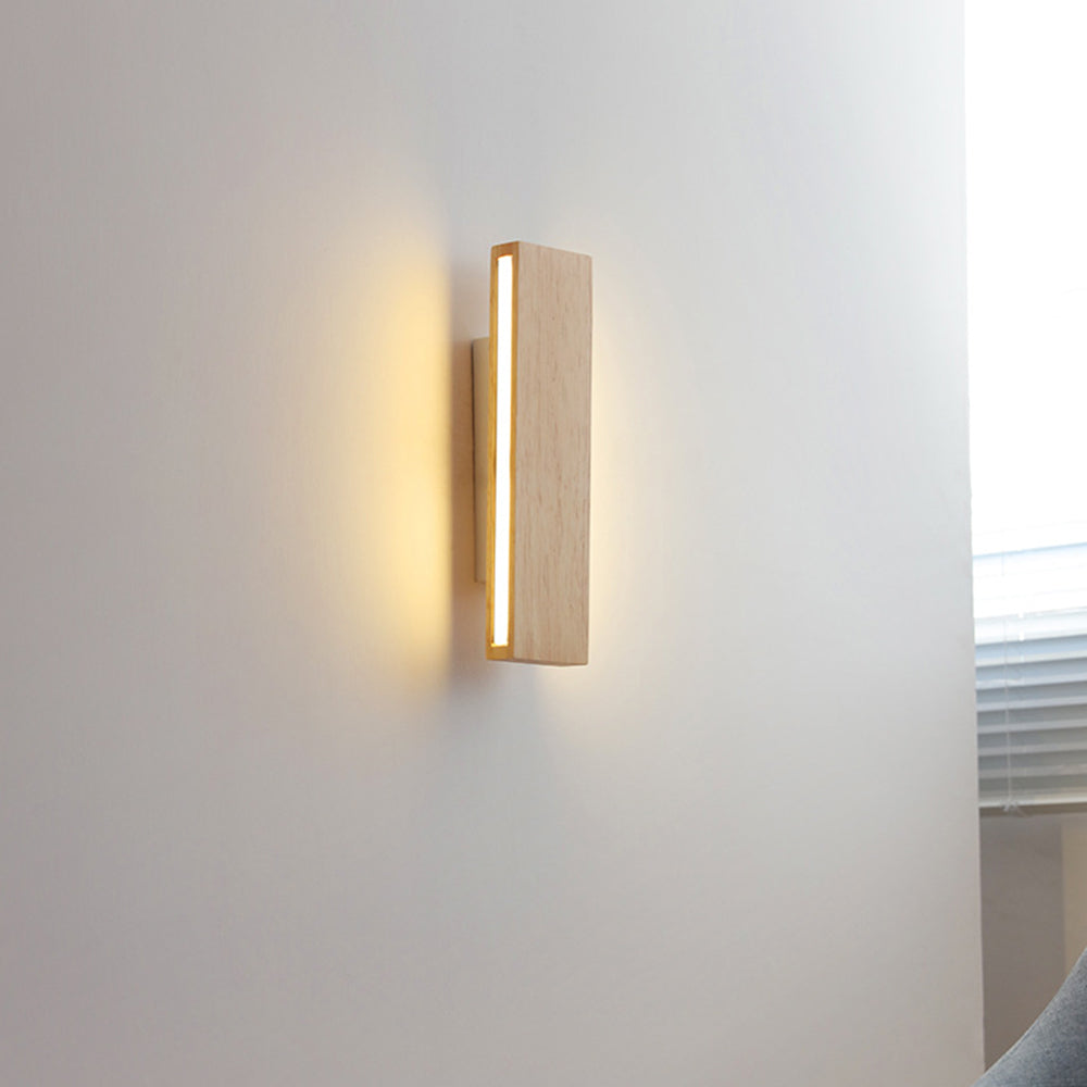 Modern Wood Wall Light - Rotatable Fixture for Dining Room