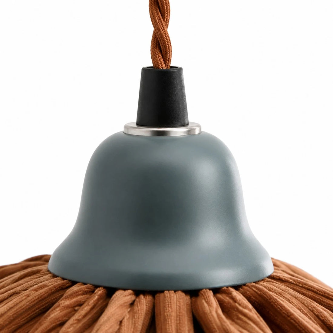 Close-up of a blue ceiling cap finish option