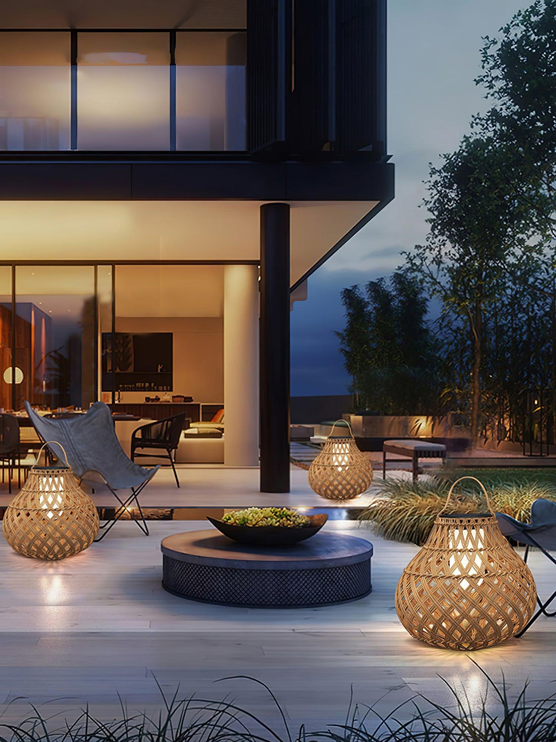 Woven Sphere Lantern Outdoor Lamp - Solar Outdoor Lamp Great