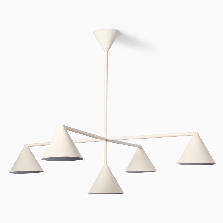 Brivana Modern Metal Chandelier - Black Cone Pendant Lamp for Office