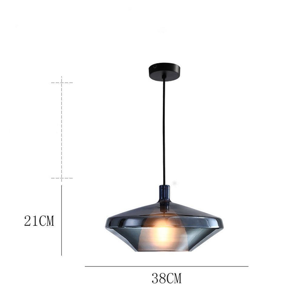 Modern Glass Pendant Light – Simple Colorful Dining Room Lighting