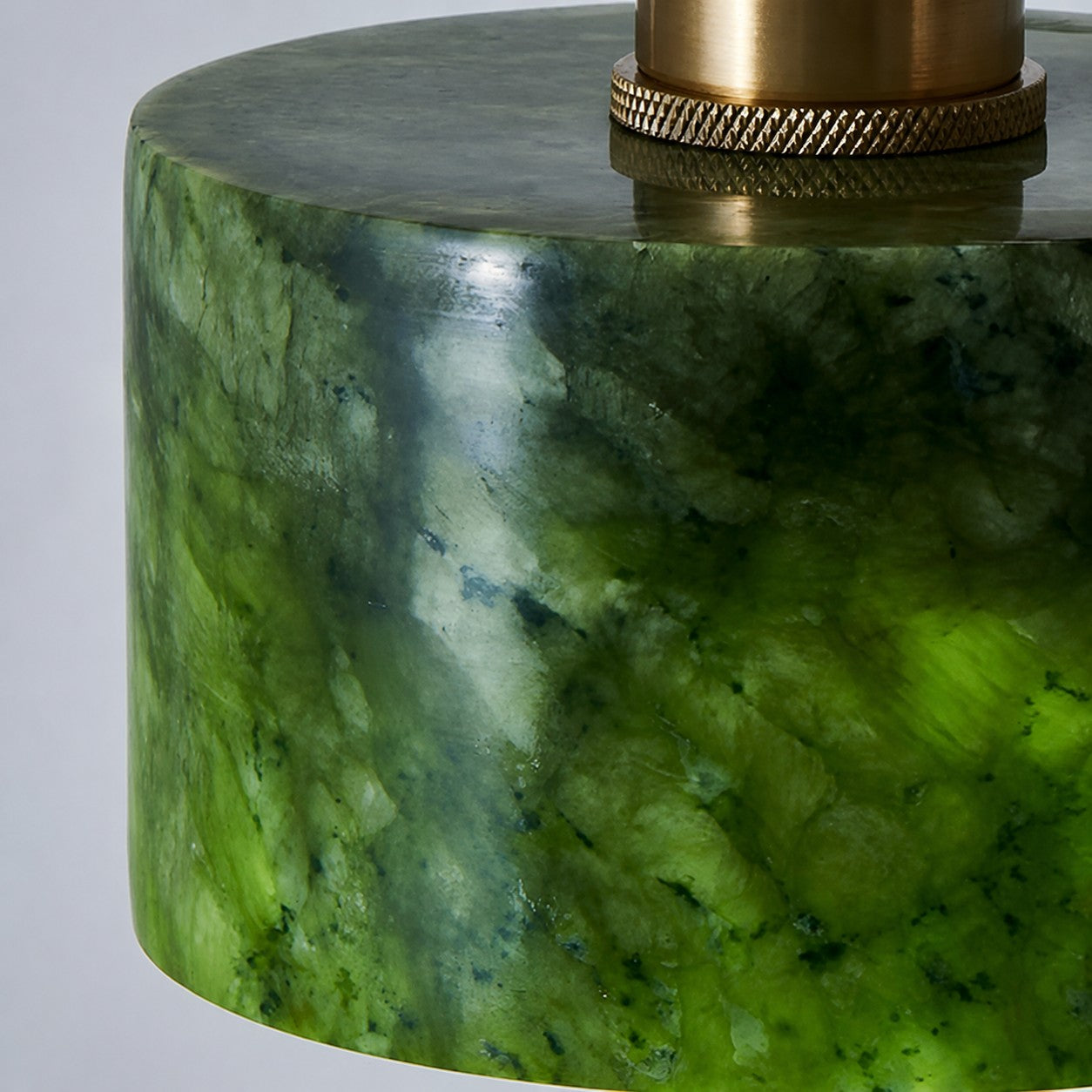 Green Jade 3-Light Cluster Pendant Light