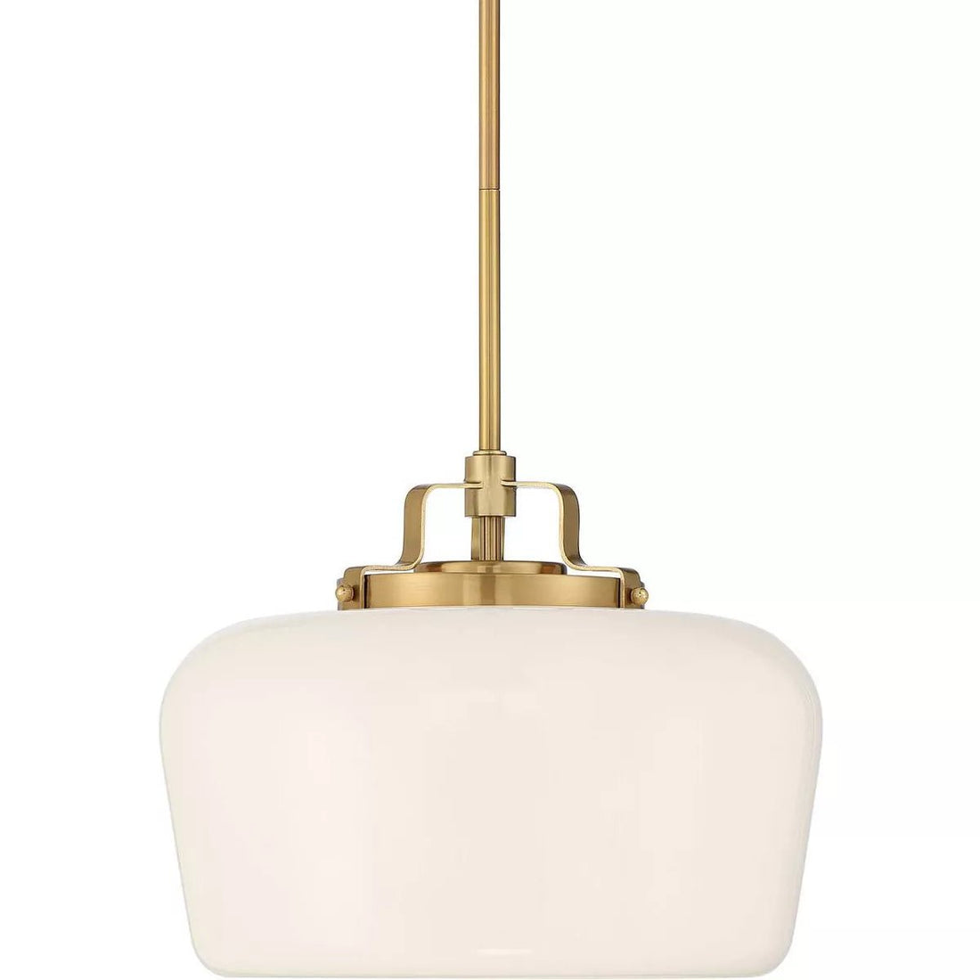 Lirra Opal Glass Pendant Light - Modern Adjustable Metal Drop for Kitchen and Dining
