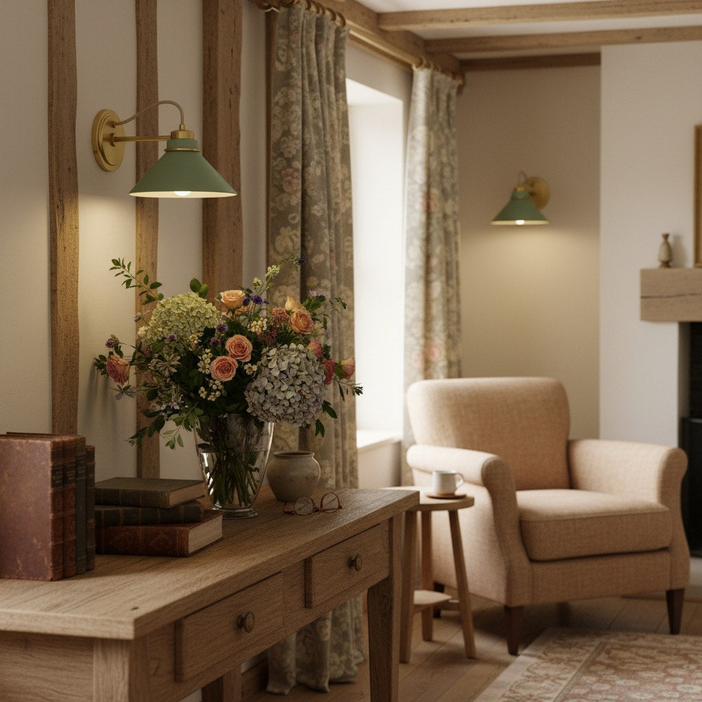 Aurenza Metal Wall Sconce - Farmhouse Tapered Design Wall Light