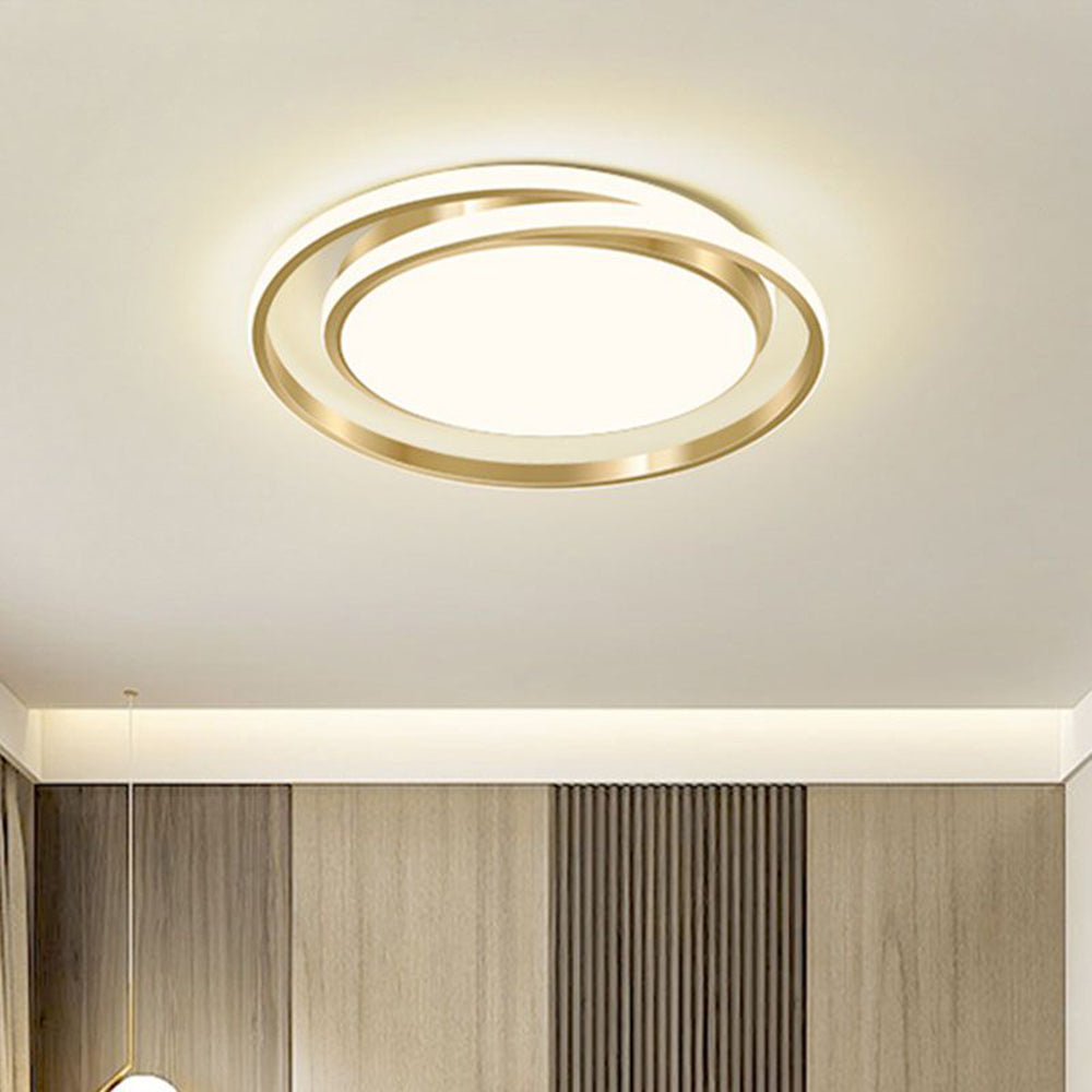 Metal LED Circle Ceiling Light - Modern Acrylic Design for Bedroom