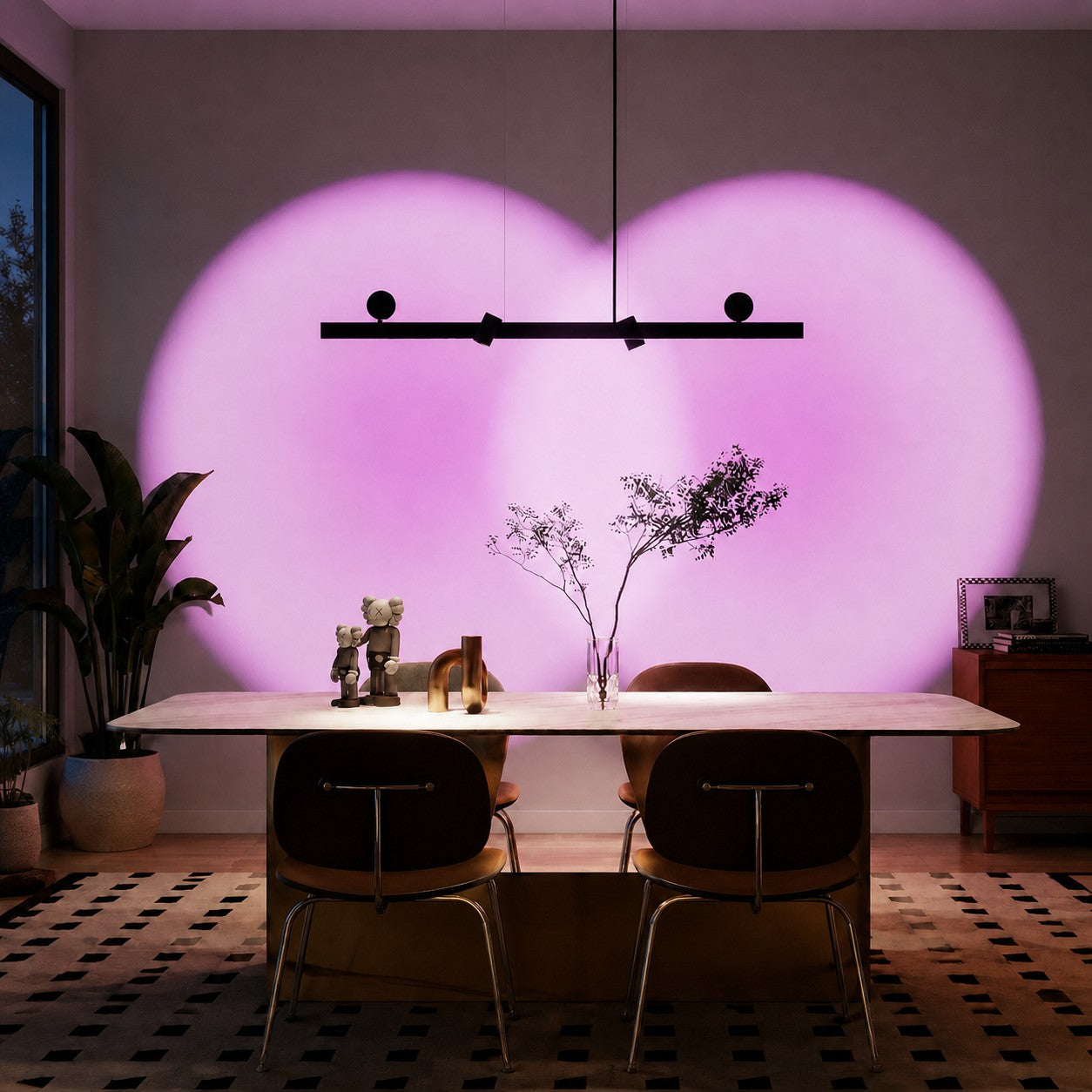 Linear Wall-Wash Dining Pendant Light