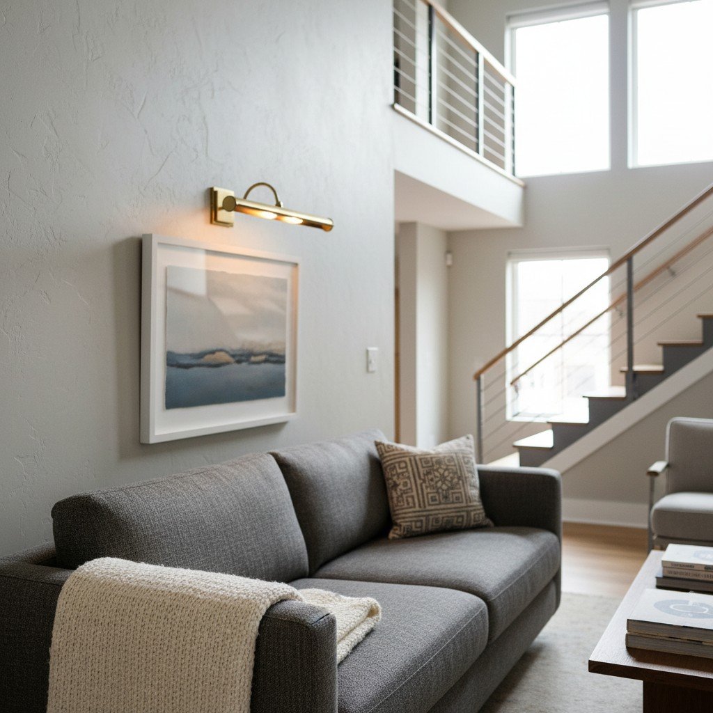 Serena Slim Hood Sconce - Transitional Style Art Lighting For Living Room