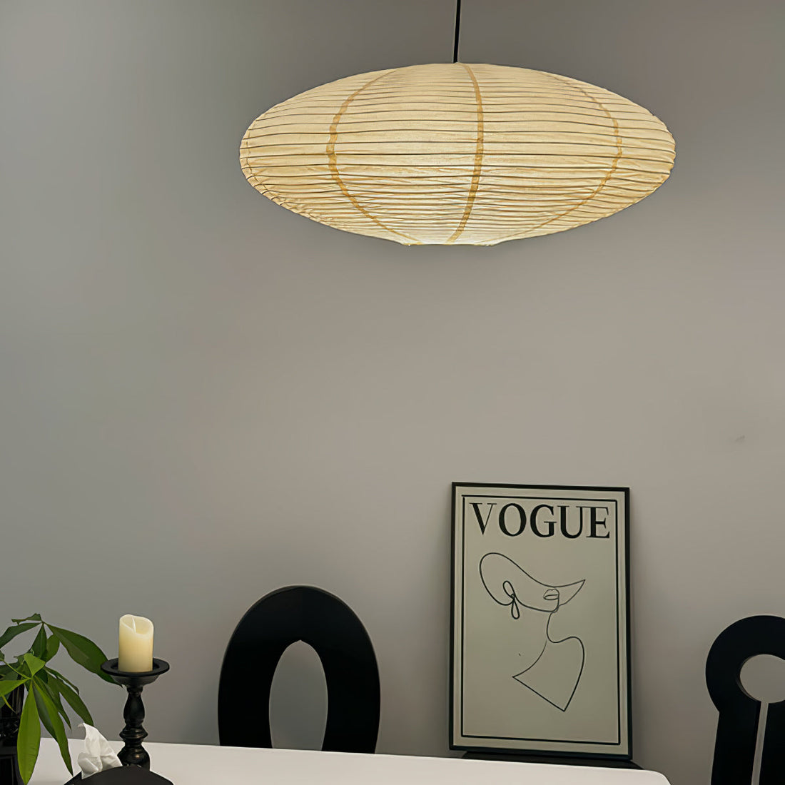 Mulberry Washi Pendelleuchte – Sanftes handgefertigtes Licht für warmes Wohndekor