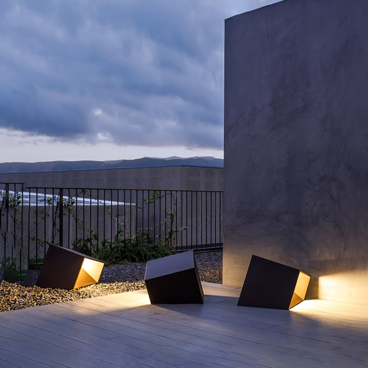 Cube Outdoor LED Lamp - Modern Weatherproof Light for Garden & Patio