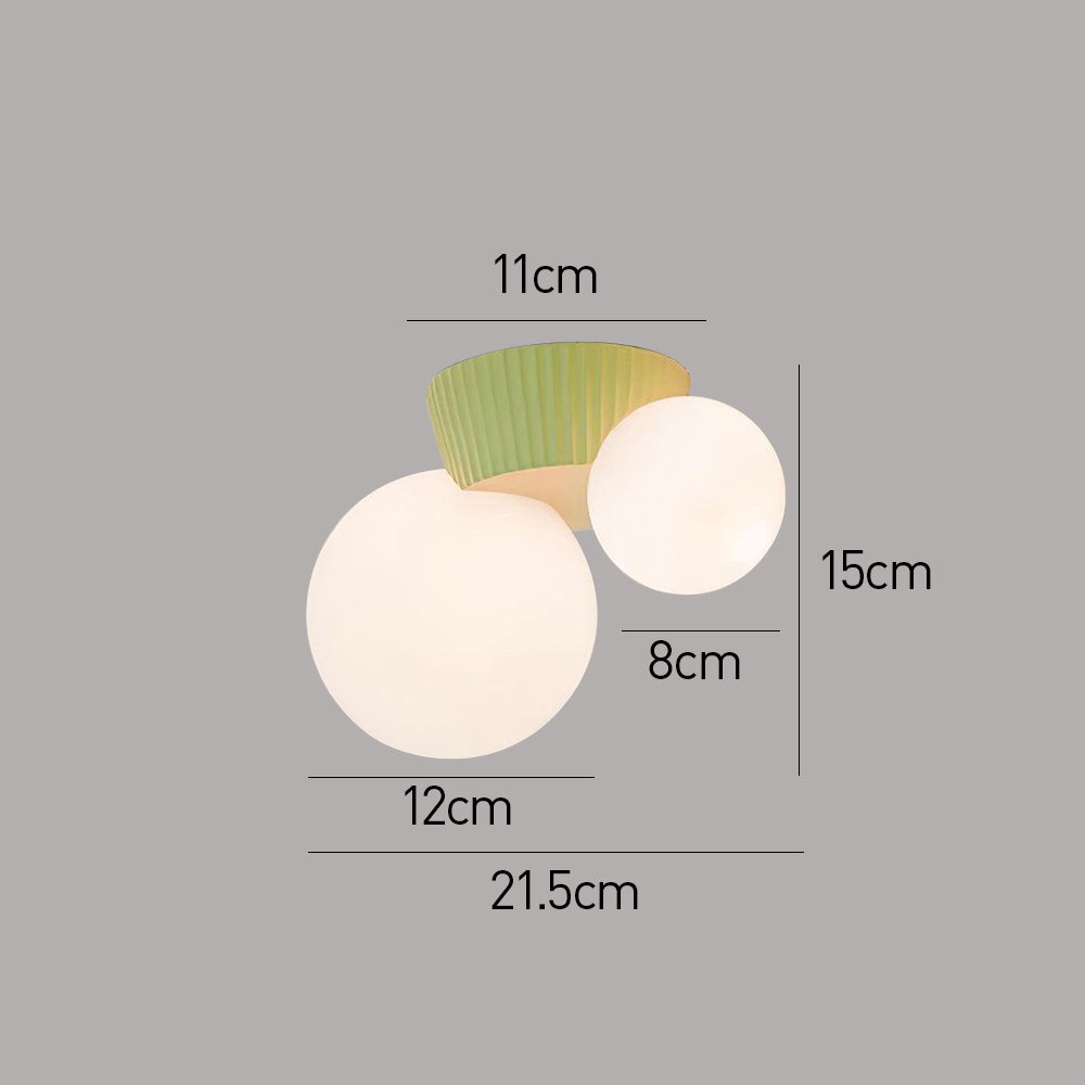 Compact Organic Ceiling Light - Home Fixture for Medium Rooms