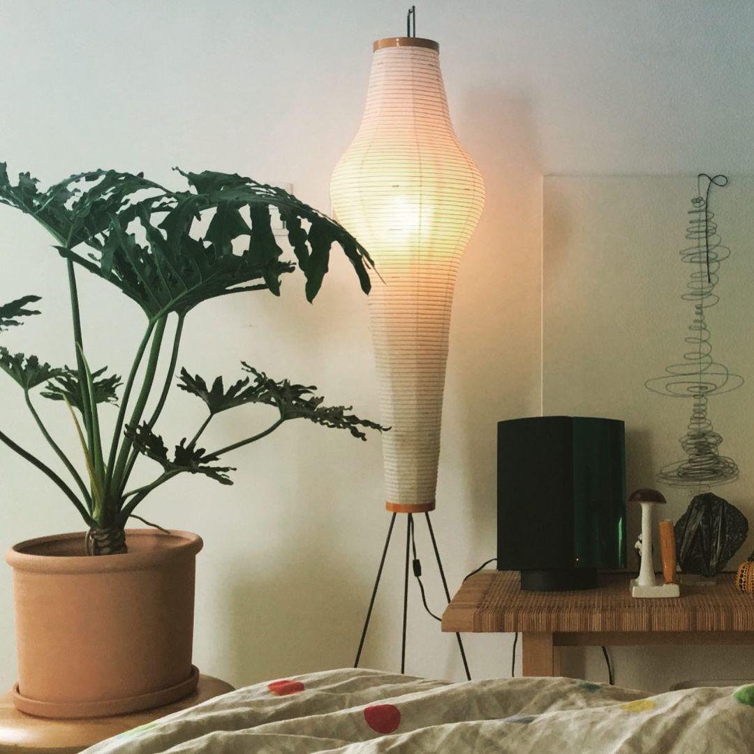Rice Paper Floor Lamp - Bamboo Frame Soft Light for Living Room