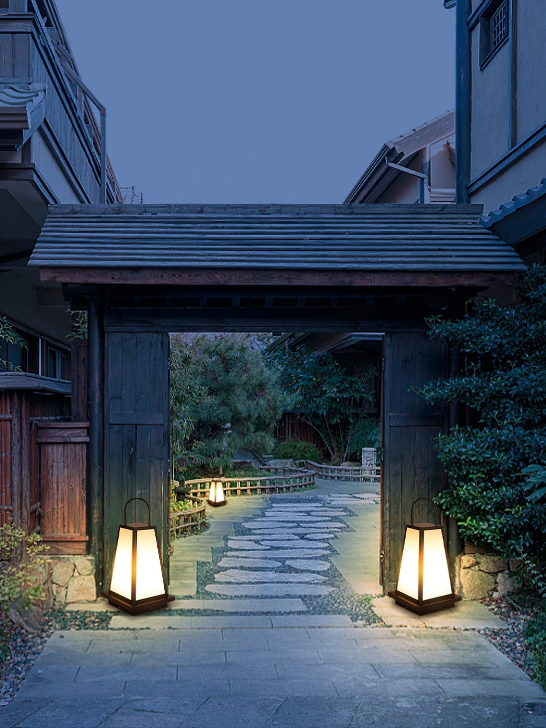 Tragbare Außenlampe – Gartenfertig – Dezente Anmut
