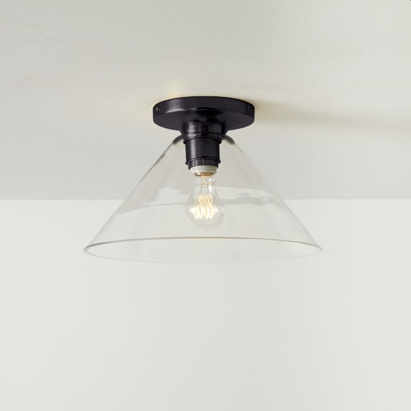 Conica Cone Flush Mount – Glass Ceiling Light for Modern Spaces