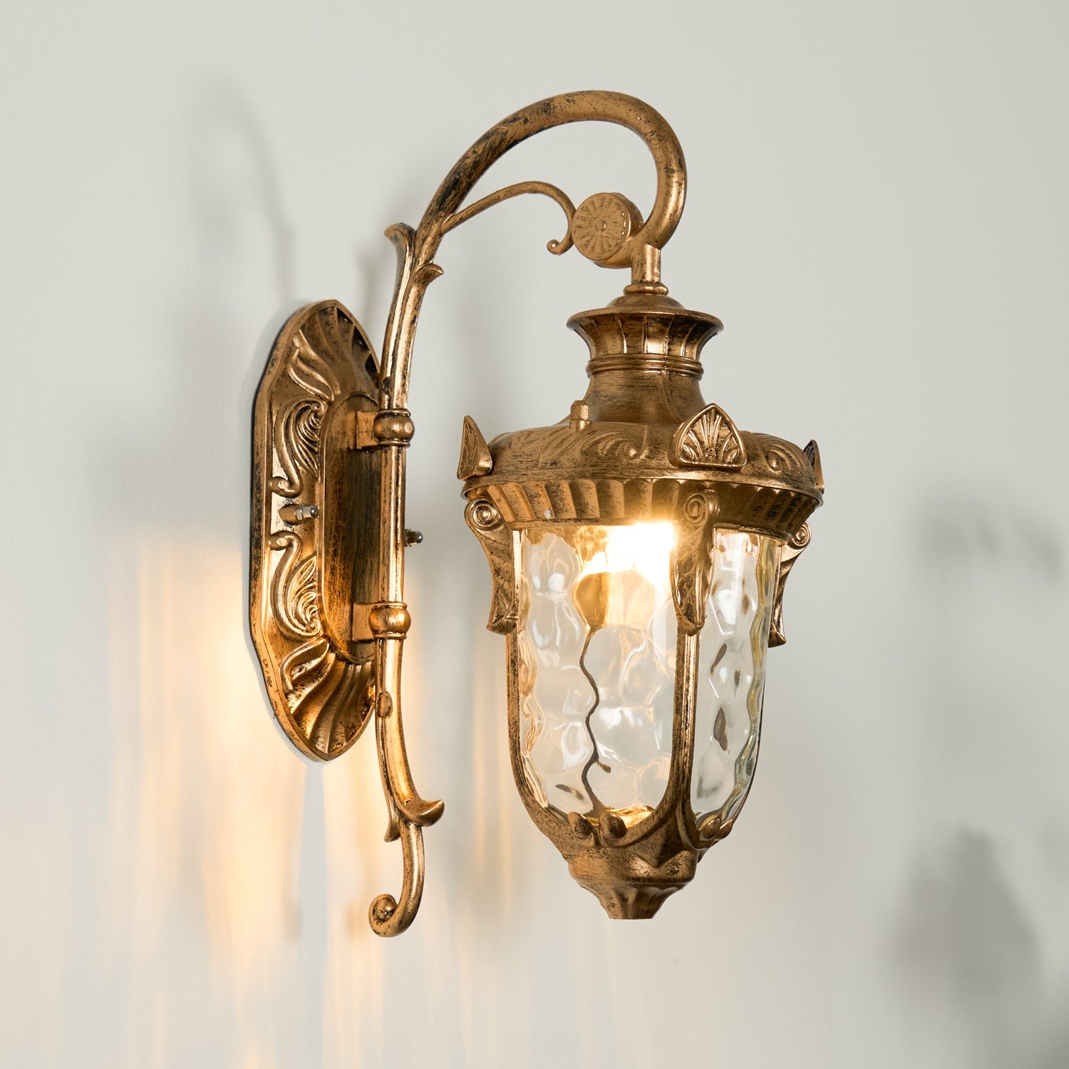 Heritage Outdoor Wall Lamp - Vintage Brass Light for Garden & Patio