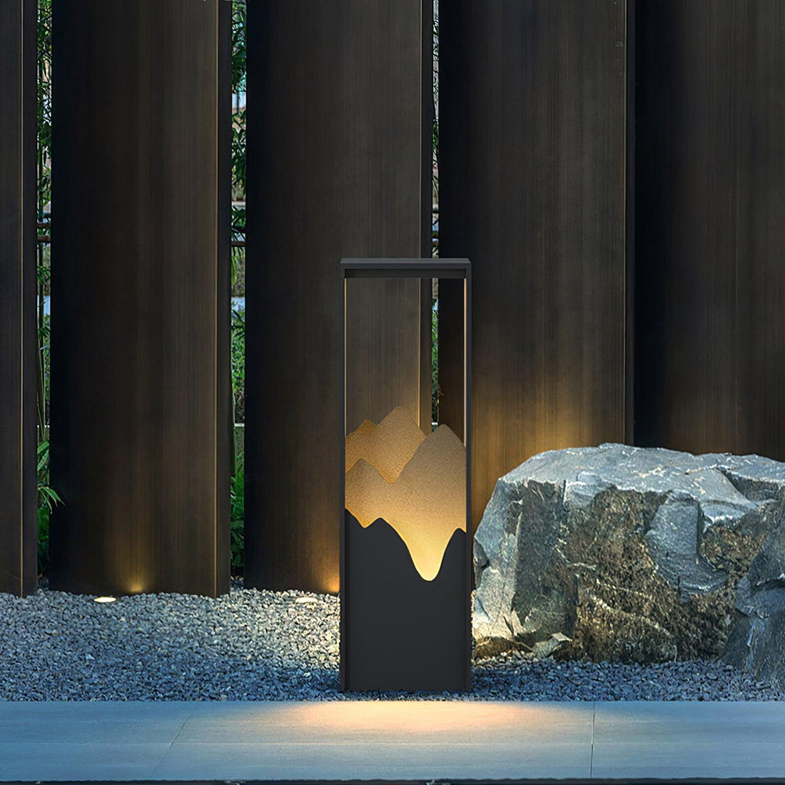 Modern Solar Outdoor Light - Square Lamp Stainless Steel for Garden