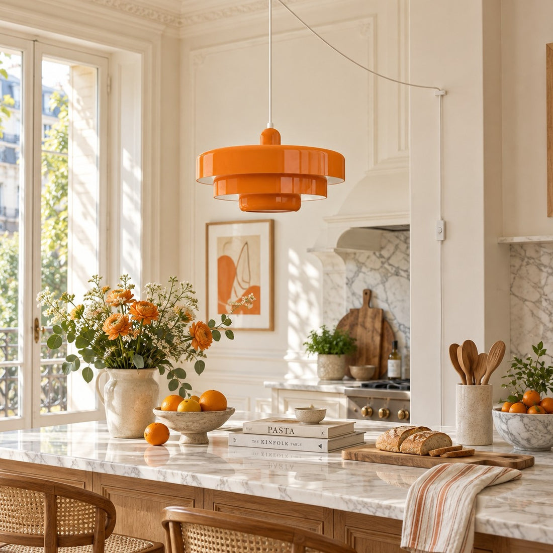 Retro Bauhaus Plug-In Pendant Light