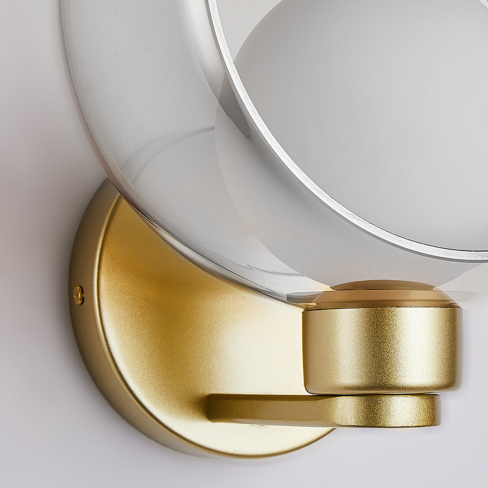 Round Glass Wall Sconce - Modern Living Room Lighting Contemporary