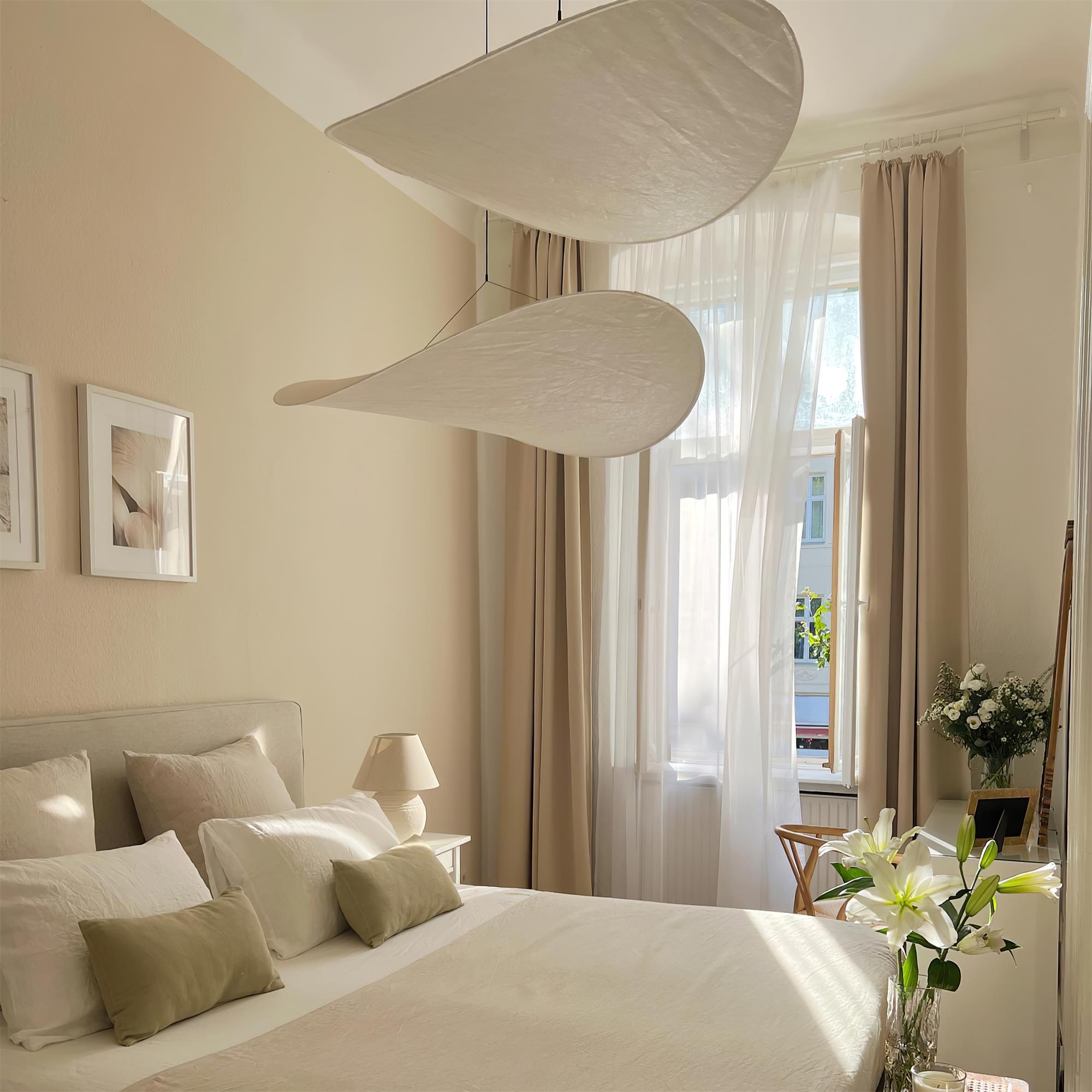 Cloudlike Mulberry Silk Plug-In Pendant Light