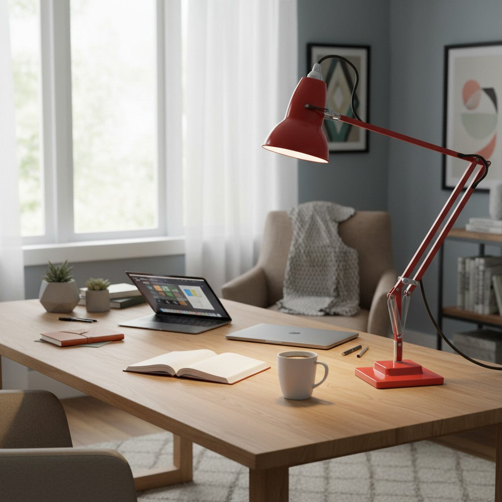 Modryx Vintage-Schreibtischlampe, verstellbar – Industrielle Arbeitsleuchte für Homeoffice