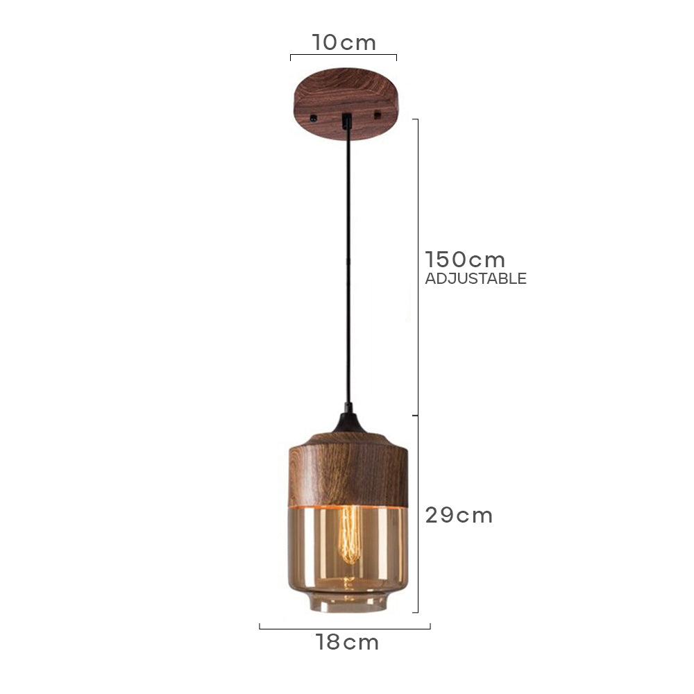 Organic Crystal Pendant Light - Retro Brown Fixture for Dining Room