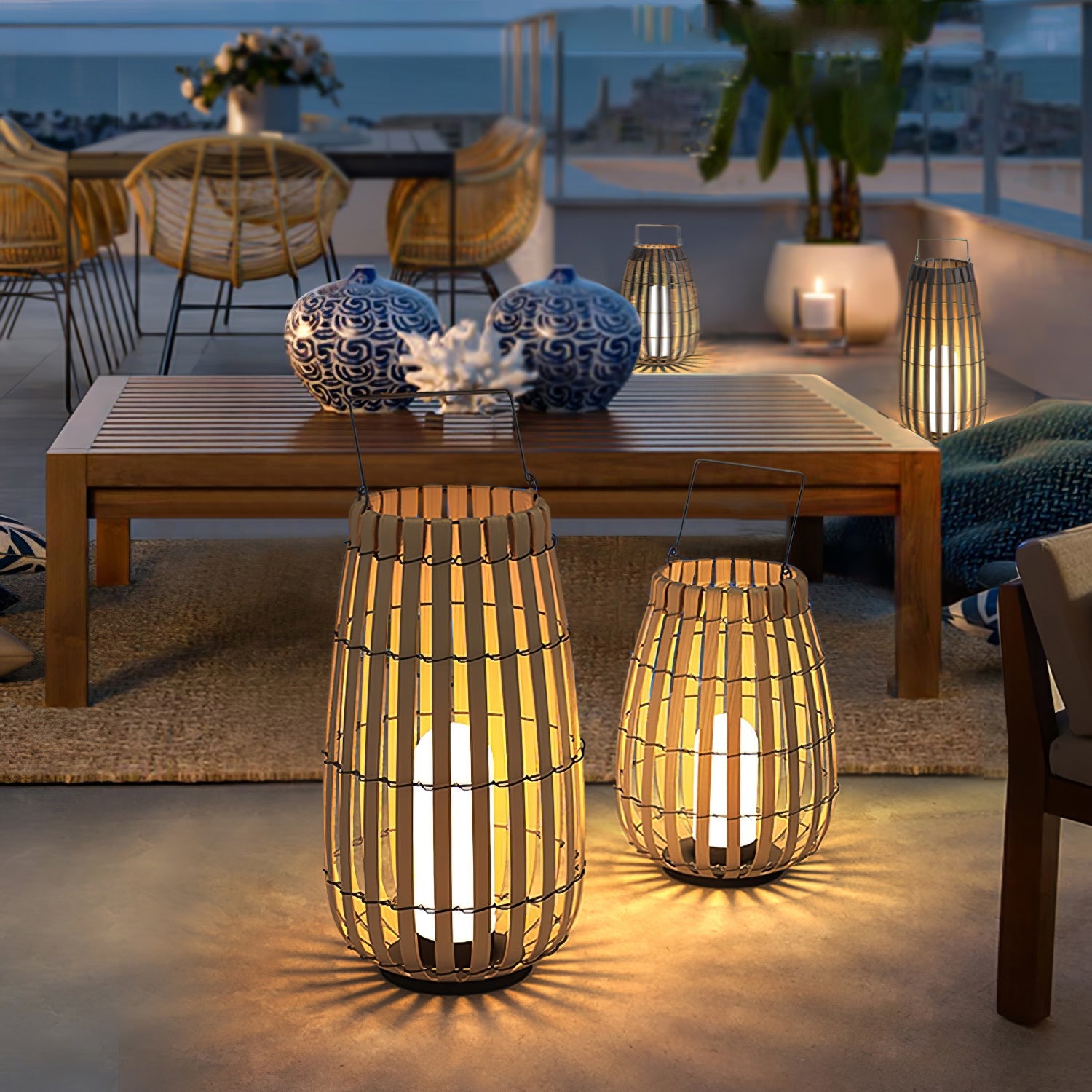 Tropic Braid Außenlampe - Kunstrattan Metall Wasserdicht