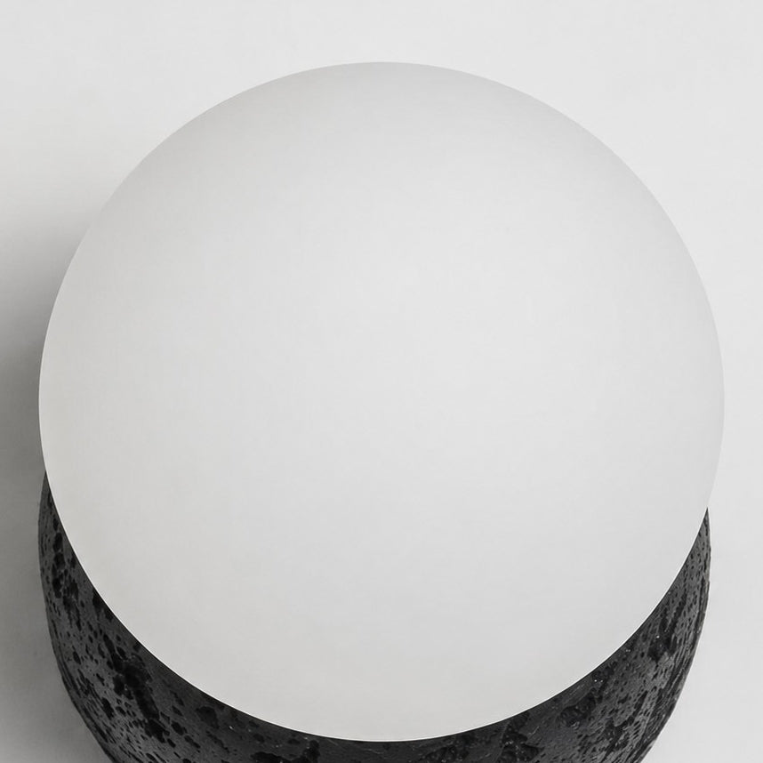 Sculptural Concrete Globe Wall Lamp