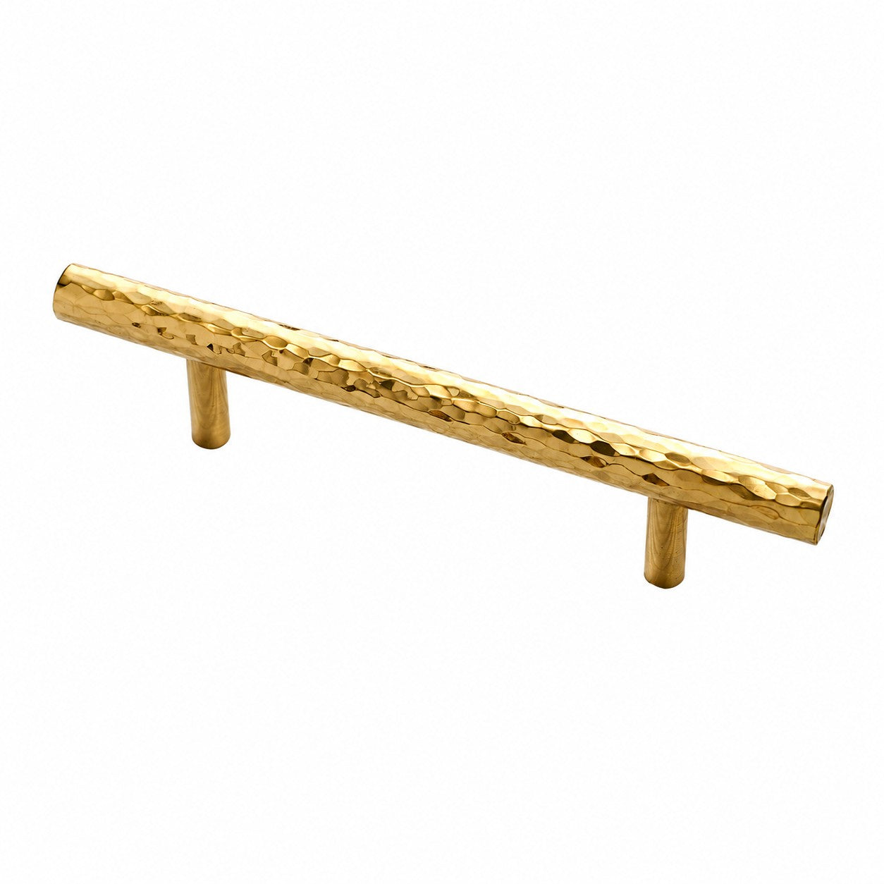 Natural Brass hammered bar pull with 5 inch or 128 mm centers