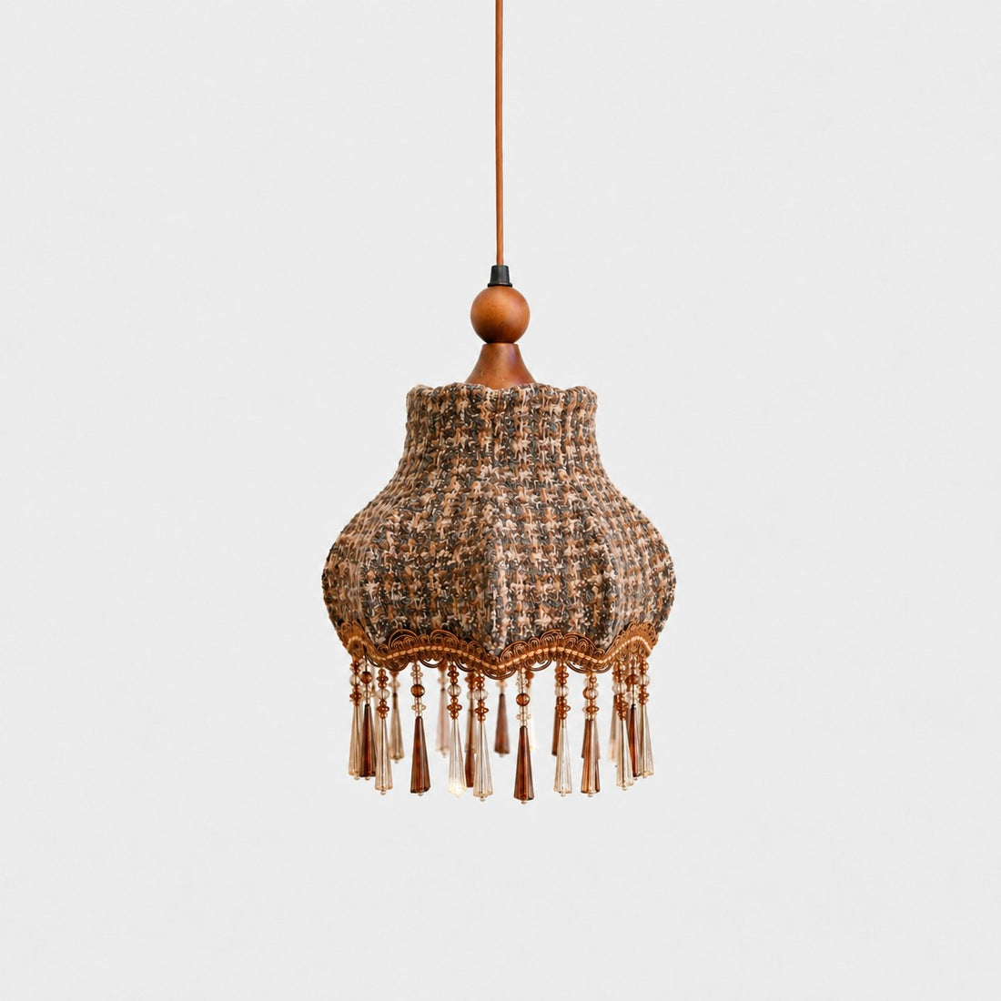 Vintage Fabric Fringe Pendant Lamp