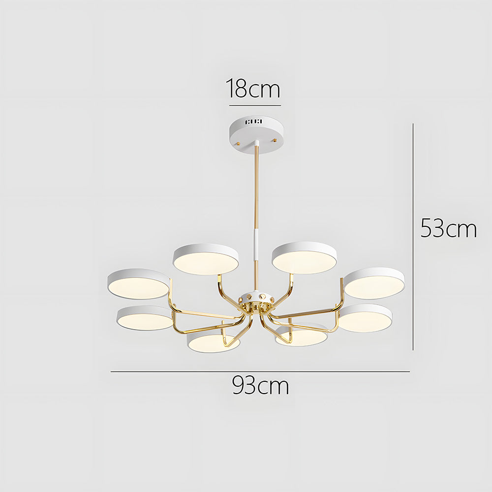 Disc Branch Iron Ceiling Lamp - Nordic Creative Light for Living Room