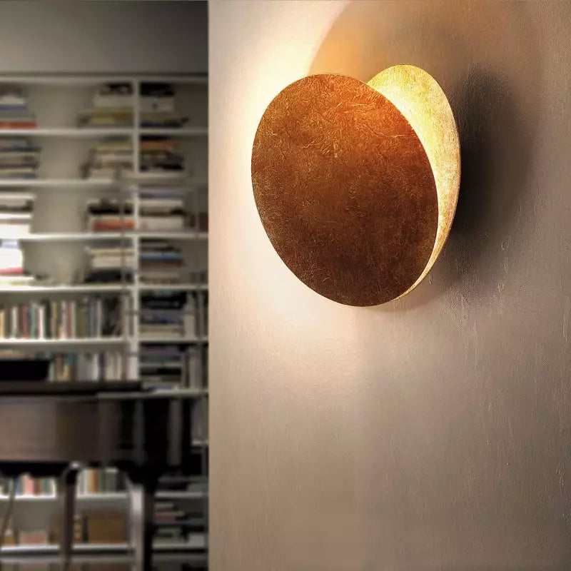 Verstellbare Wandlampe Mit Künstlerischer Eclipse-Scheibe Für Flur Und Schlafzimmer