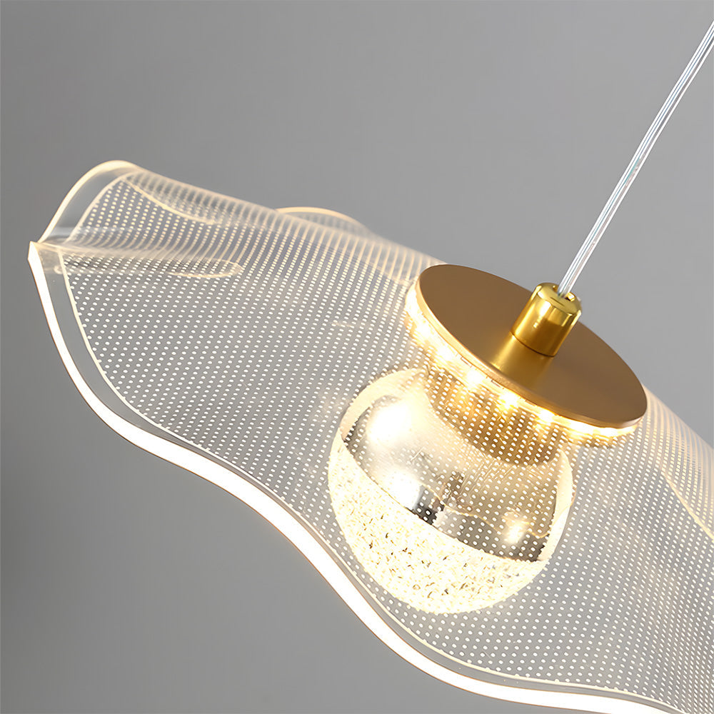 Contemporary Gold Ceiling Lamp - Luxurious Light for Living Room