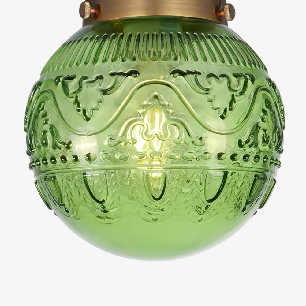 Naveliro Sphere Glass Flush Mount Ceiling Light - Timeless Design for Living Room and Kitchen