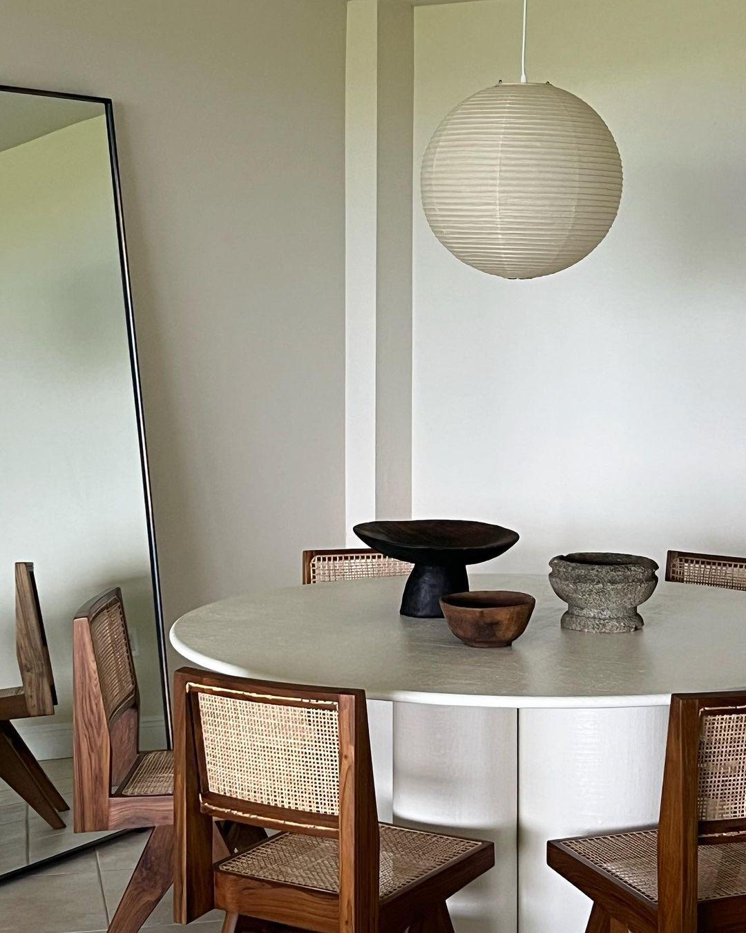 Washi Paper Round Pendant Lamp – Minimalist Lighting for Living Room