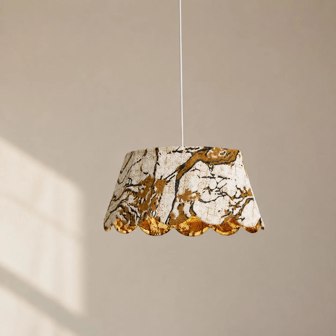 Vintage Floral Fabric Pendant Light, 47 cm