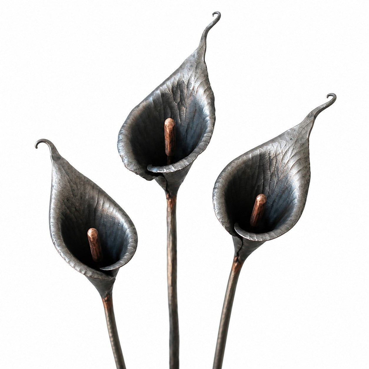 Hand-Forged Iron Calla Lily Stem Decor