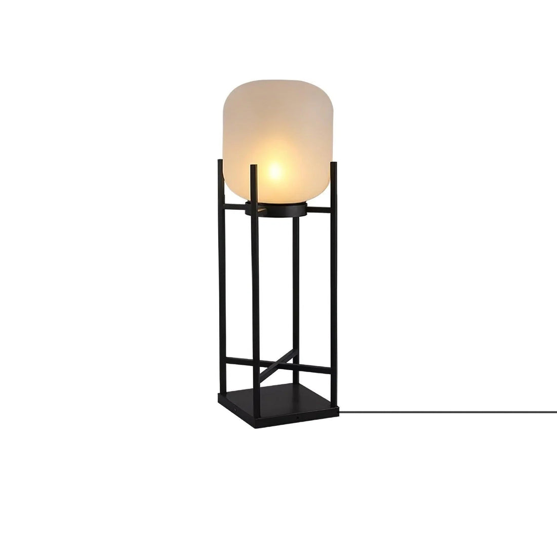 Lantern Floor Lamp - Solar LED Light for Garden, Patio & Outdoor Pathway
